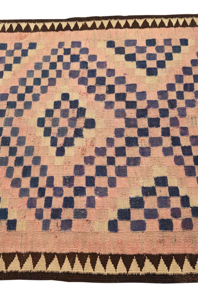4' 2 x 8' Hand Woven Kilim Fars Wool Runner Rug