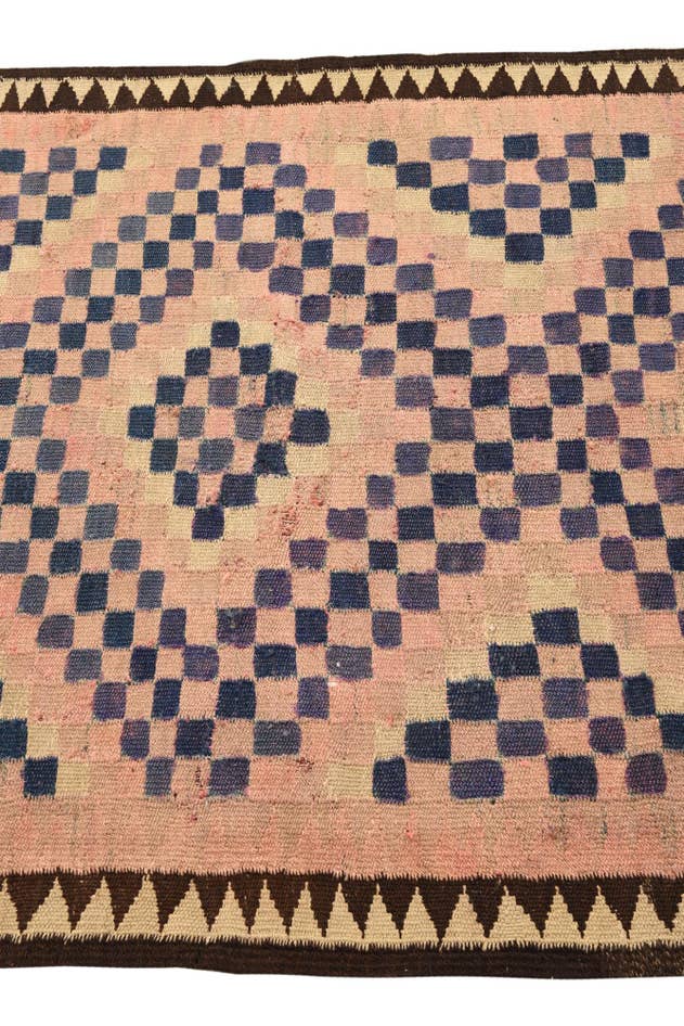Detail image of 4' 2 x 8' Hand Woven Kilim Fars Wool Runner Rug