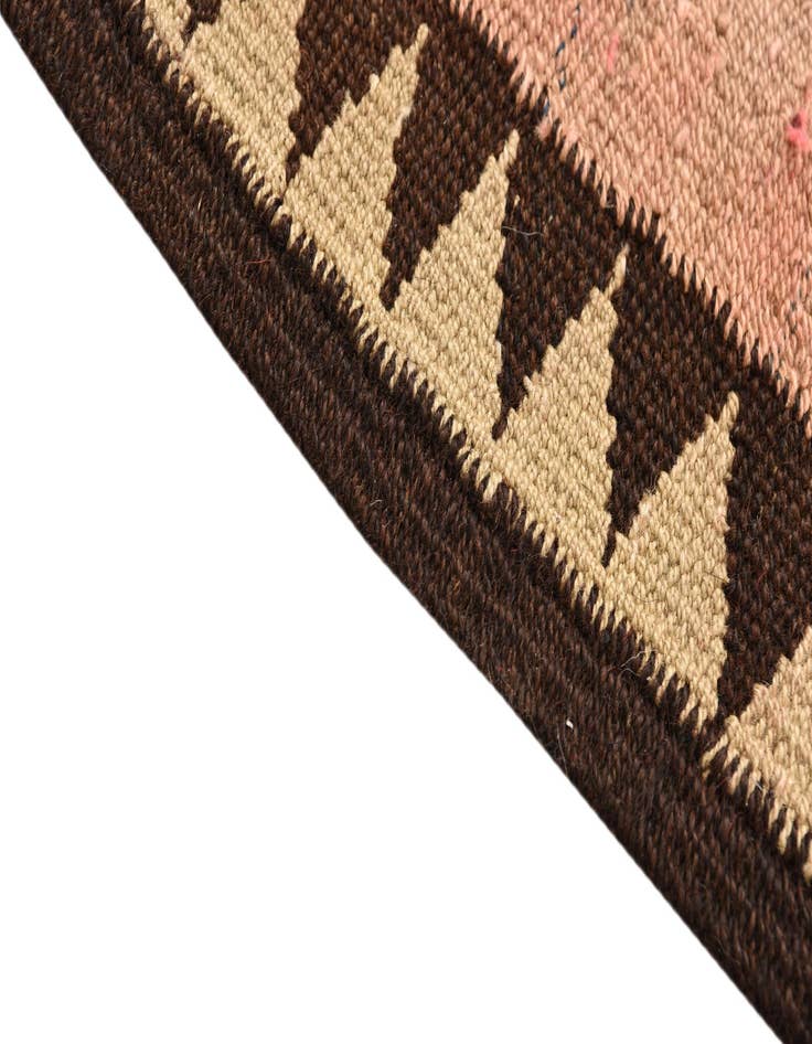 Detail image of 4' 2 x 8'  Hand Woven Kilim Fars Wool Runner Rug