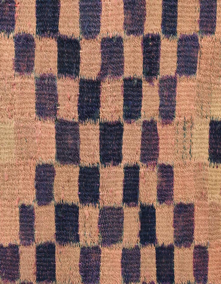 Detail image of 4' 2 x 8'  Hand Woven Kilim Fars Wool Runner Rug