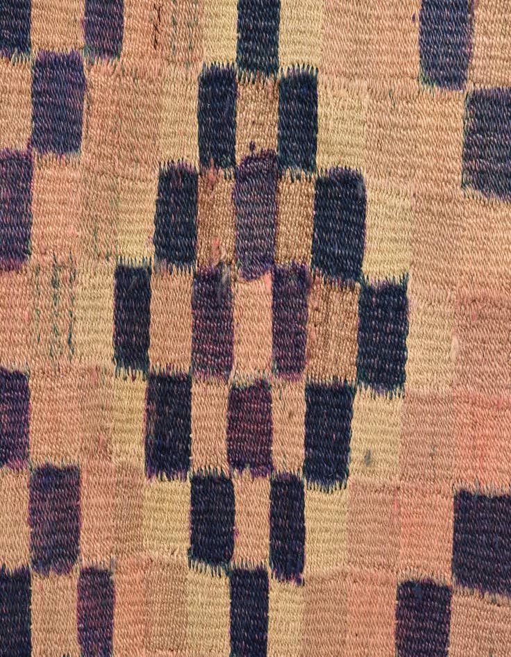 Detail image of 4' 2 x 8'  Hand Woven Kilim Fars Wool Runner Rug