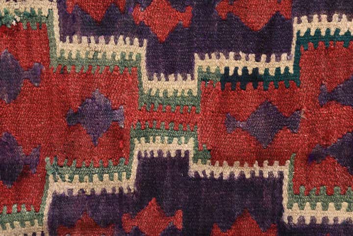 4' 2 x 10' Hand Woven Kilim Fars Wool Runner Rug