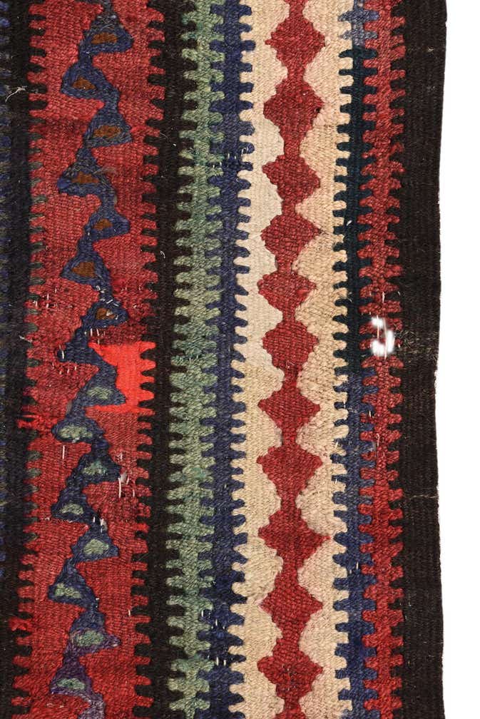 4' 2 x 10' Hand Woven Kilim Fars Wool Runner Rug