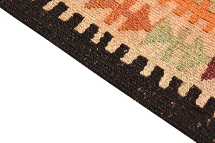 4' 4 x 10' 6 Hand Woven Kilim Fars Wool Runner Rug