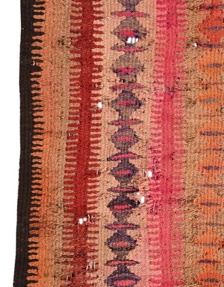 Detail image of 4' 6 x 9' 1 Hand Woven Kilim Fars Wool Runner Rug
