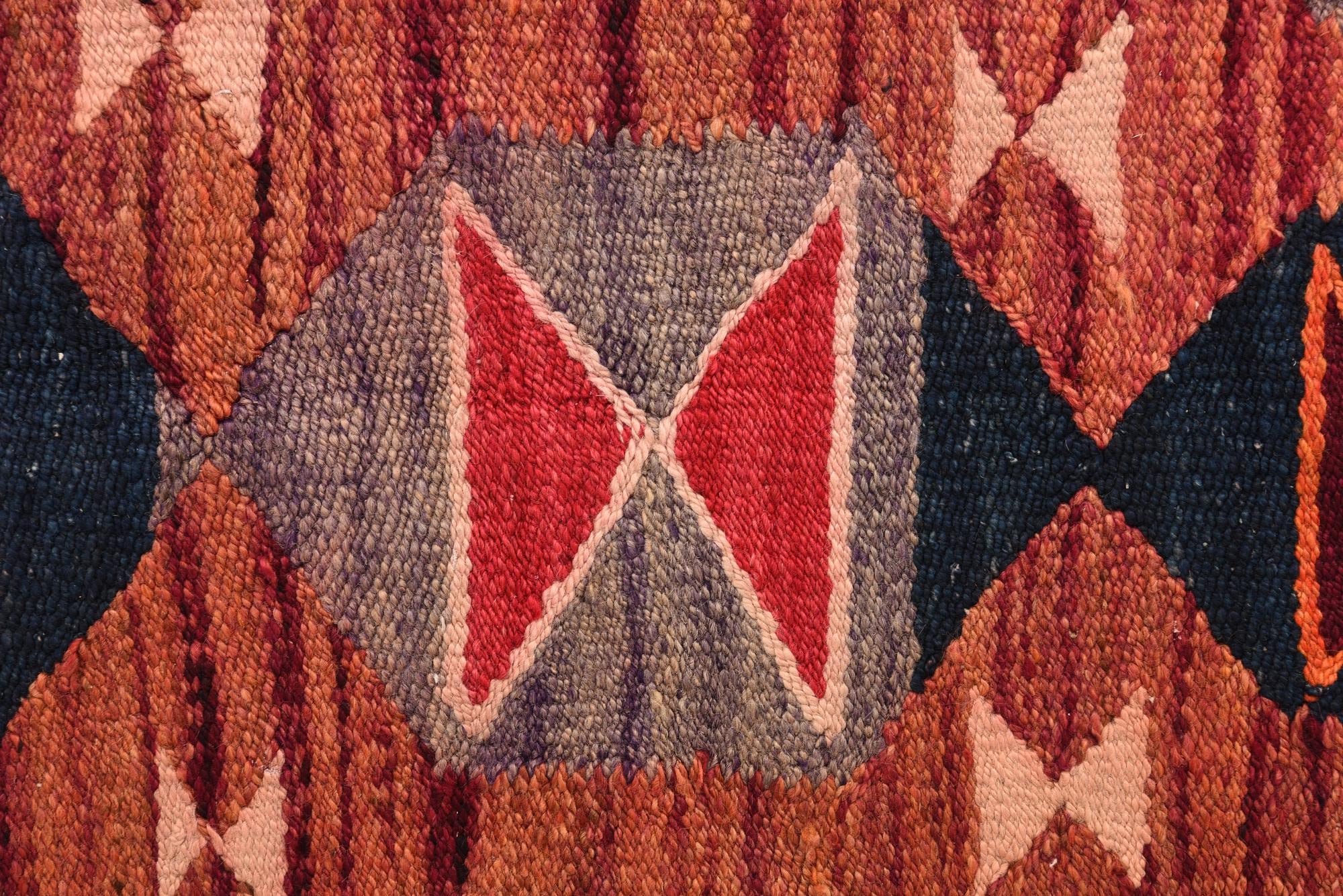 4' 7 x 9' 9 Hand Woven Kilim Fars Wool Runner Rug
