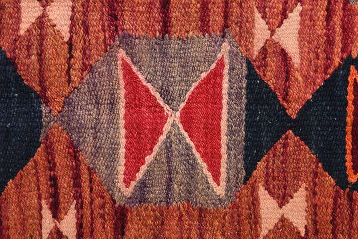 4' 7 x 9' 9 Hand Woven Kilim Fars Wool Runner Rug