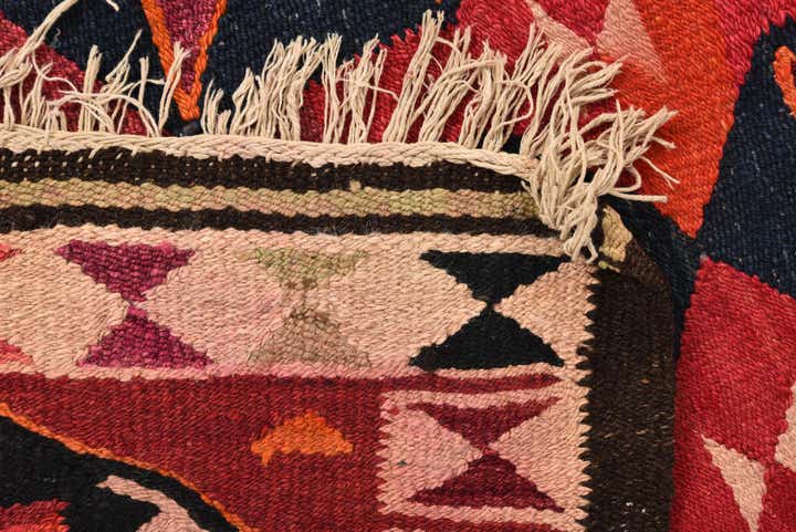 4' 7 x 9' 9 Hand Woven Kilim Fars Wool Runner Rug