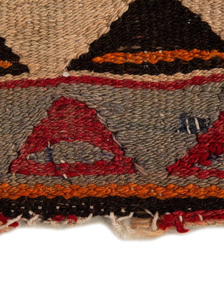 Detail image of 4' 8 x 10'  Hand Woven Kilim Fars Wool Runner Rug
