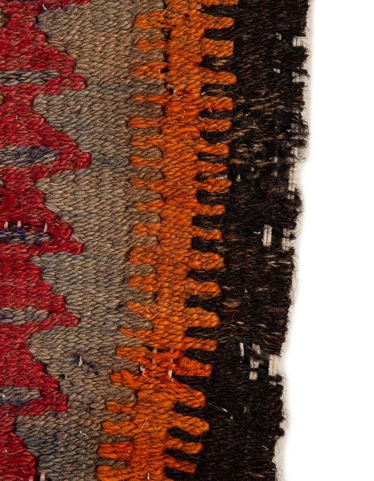 Detail image of 4' 8 x 10'  Hand Woven Kilim Fars Wool Runner Rug