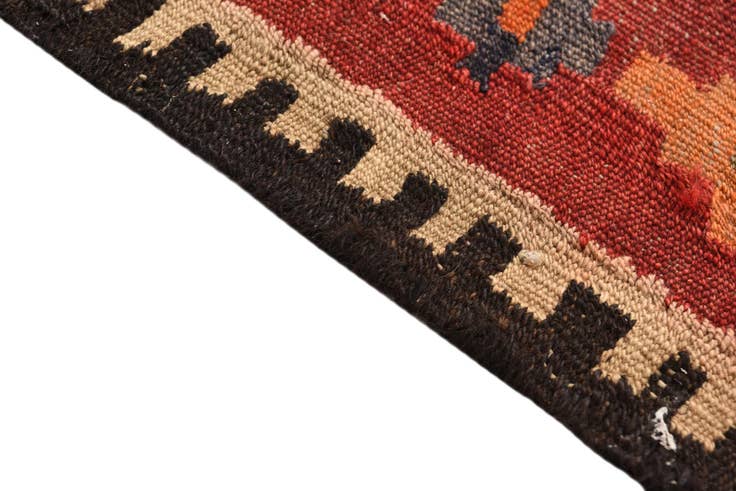 Detail image of 5' x 10' Hand Woven Kilim Fars Wool Runner Rug