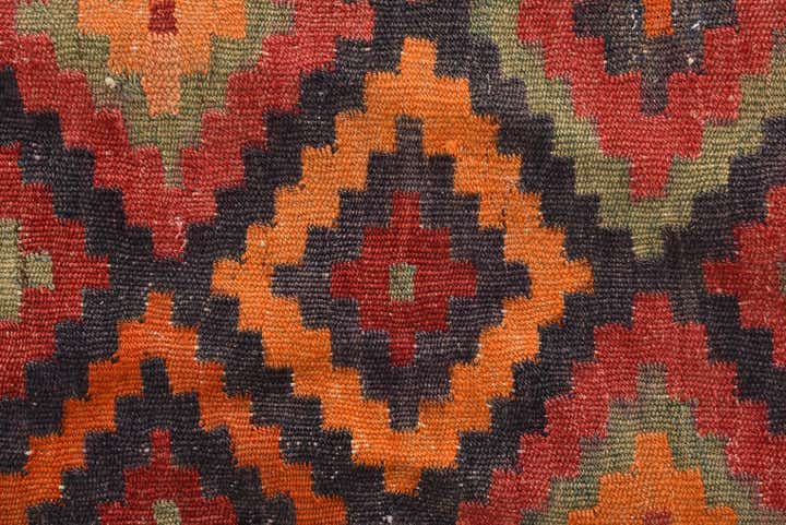 5' x 10' Hand Woven Kilim Fars Wool Runner Rug