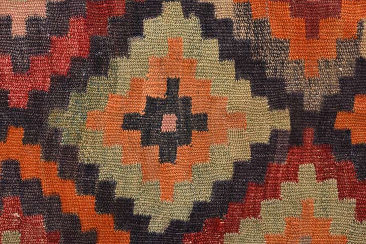 5' x 10' Hand Woven Kilim Fars Wool Runner Rug