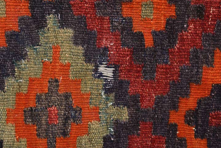 5' x 10' Hand Woven Kilim Fars Wool Runner Rug