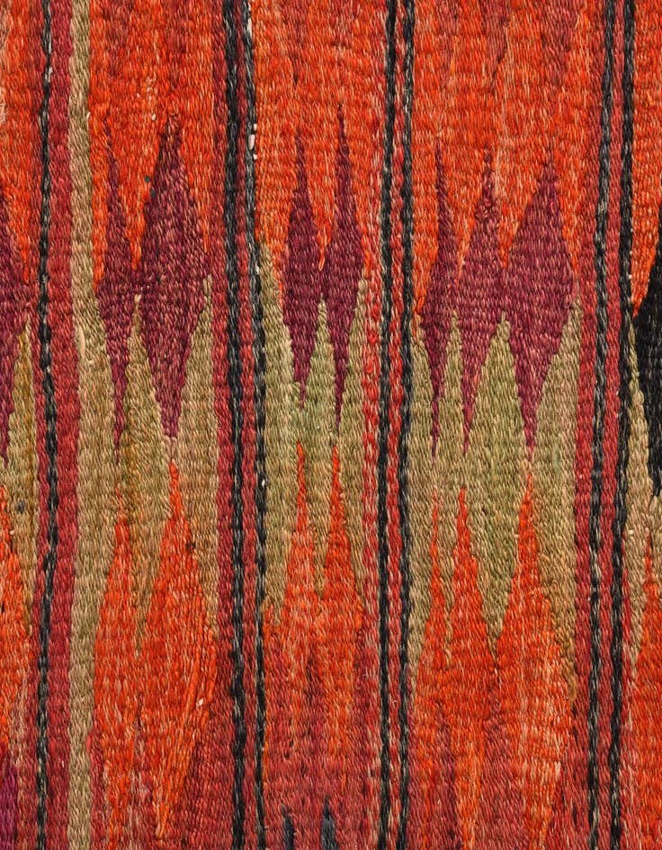 Detail image of 4' 4 x 9' 5  Hand Woven Kilim Fars Wool Runner Rug