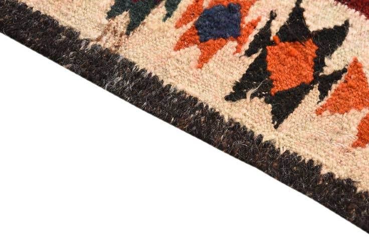 Detail image of 3' 10 x 7' 9 Hand Woven Kilim Fars Wool Runner Rug