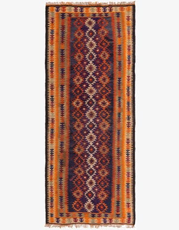 4' 4 x 10' 6 Hand Woven Kilim Fars Wool Runner Rug