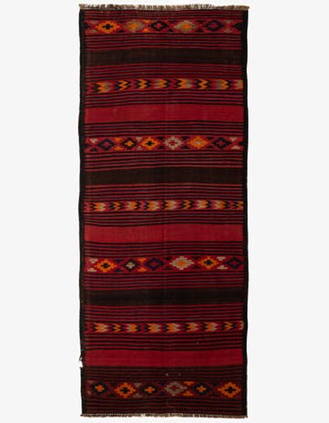 4' 9 x 11' 7 Hand Woven Kilim Fars Wool Runner Rug