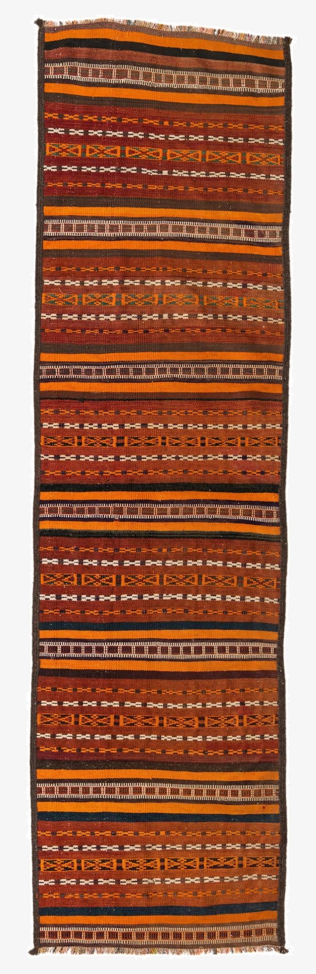 2' 9 x 10'  Hand Woven Kilim Fars Wool Runner Rug