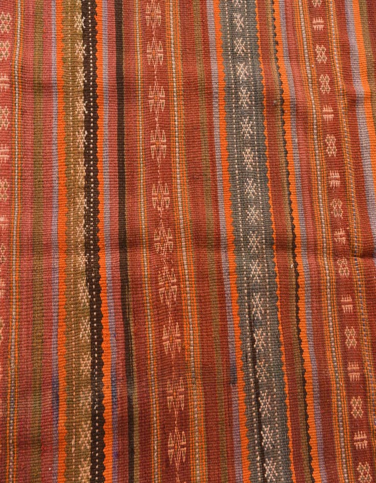 Detail image of 4' x 8' 8  Hand Woven Kilim Modern Wool Runner Rug
