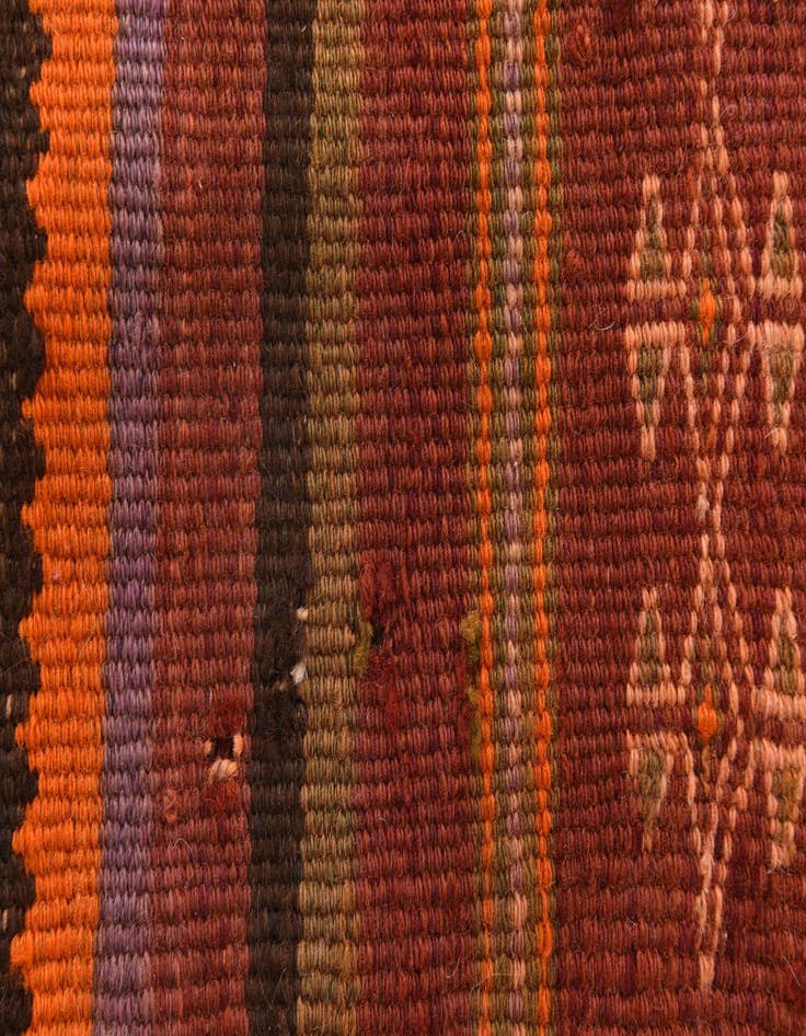 Detail image of 4' x 8' 8  Hand Woven Kilim Modern Wool Runner Rug