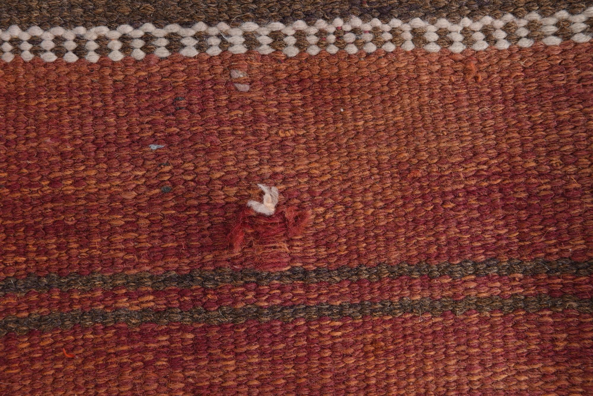 4' 1 x 12' 9 Hand Woven Kilim Modern Wool Runner Rug