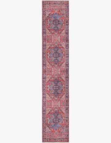 Rust Red Washable Maahru Runner Rug