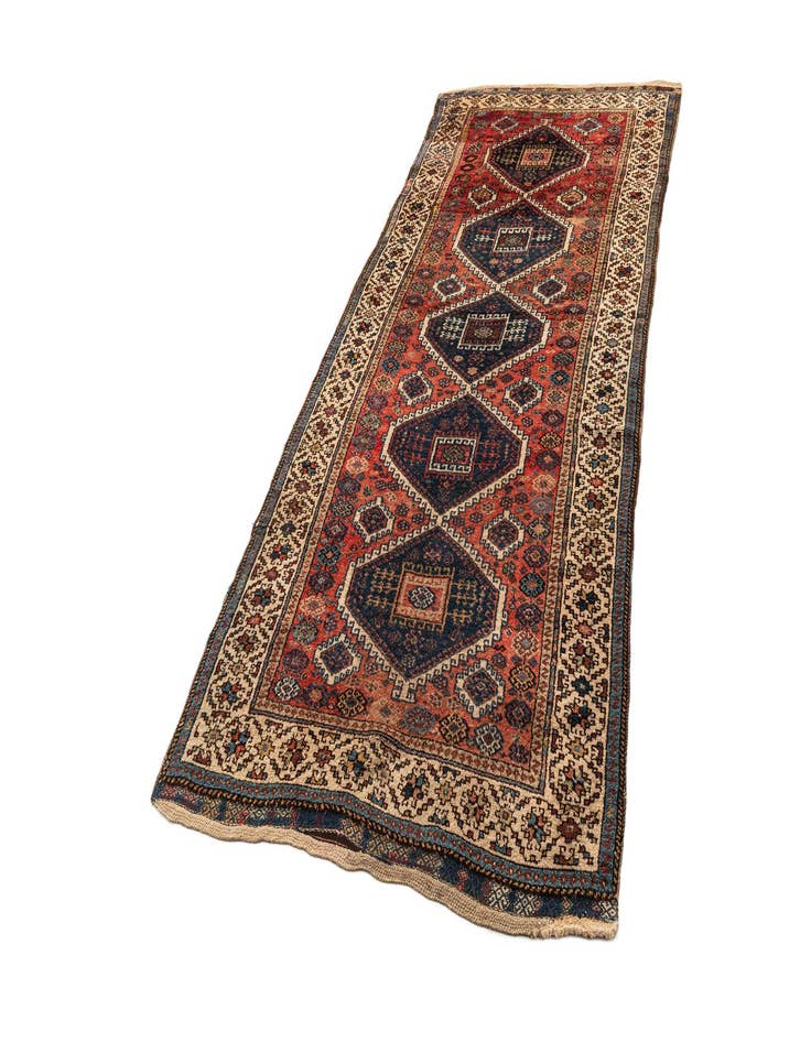 Detail image of 4' 4 x 9' 9 Hand Knotted Malayer Oriental Wool Runner Rug