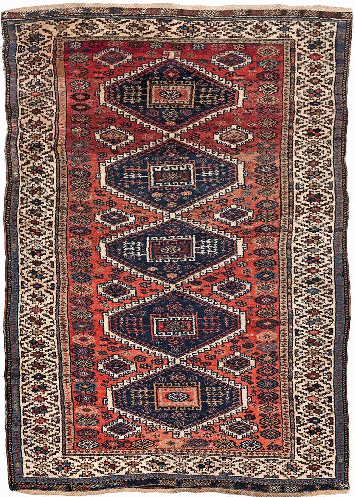 4' 4 x 9' 9 Hand Knotted Malayer Oriental Wool Runner Rug