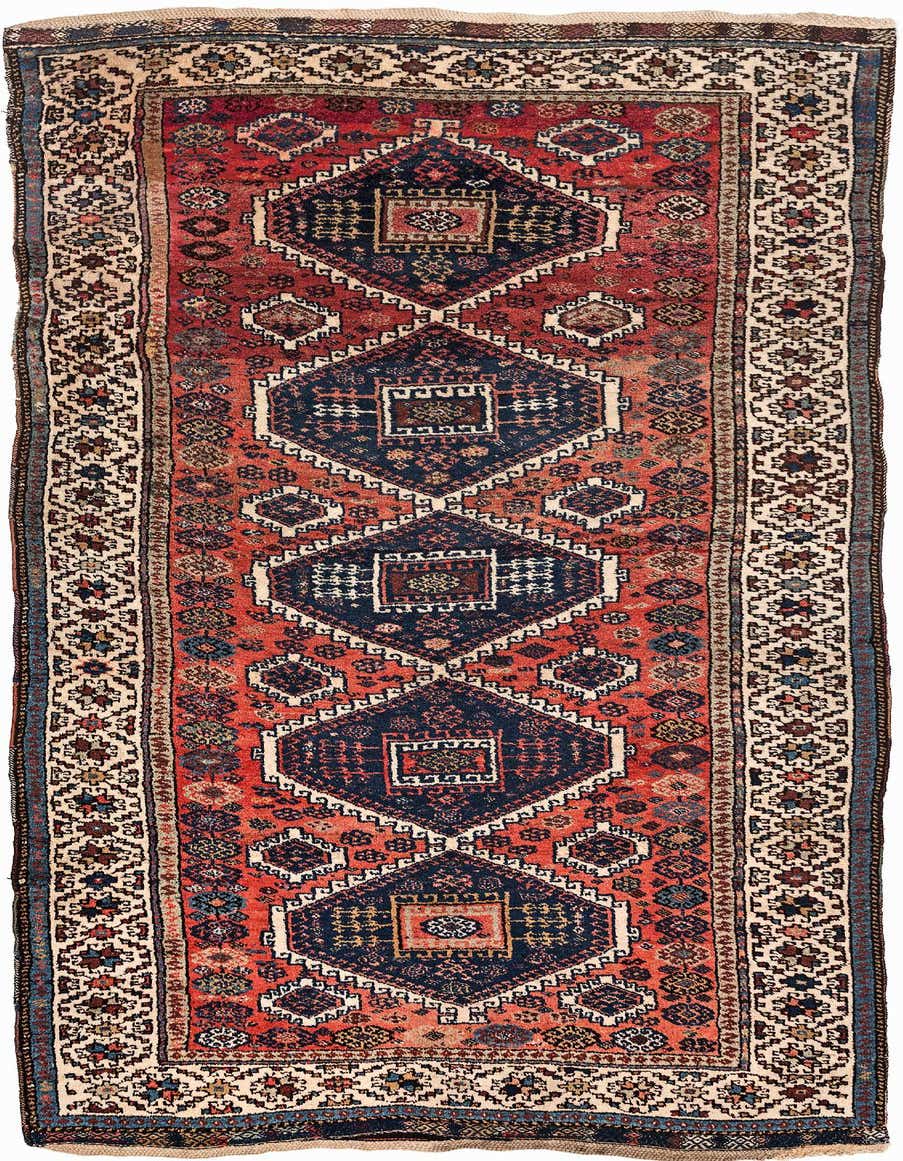 4' 4 x 9' 9 Hand Knotted Malayer Oriental Wool Runner Rug