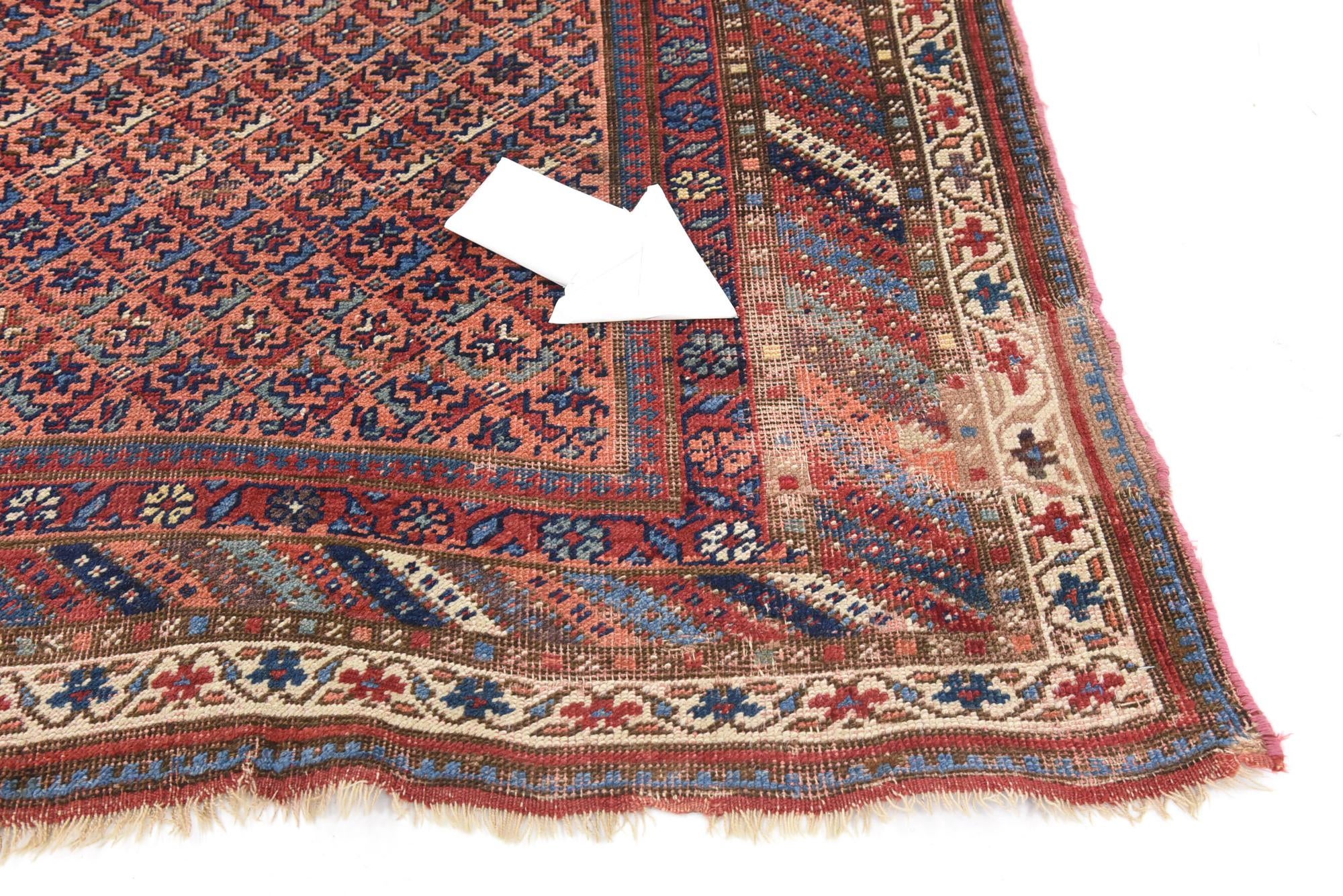 4' 5 x 10' 10 Hand Knotted Malayer Persian Wool Runner Rug