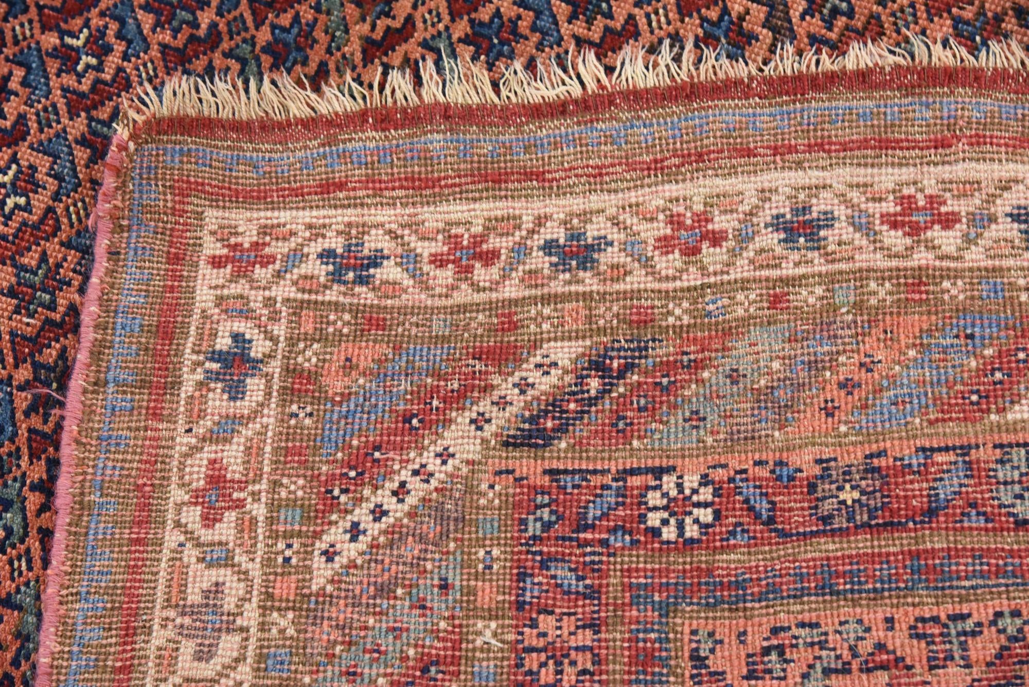 4' 5 x 10' 10 Hand Knotted Malayer Persian Wool Runner Rug