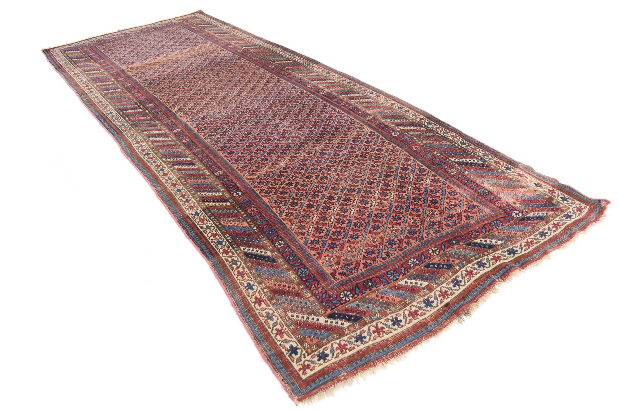 4' 5 x 10' 10 Hand Knotted Malayer Persian Wool Runner Rug
