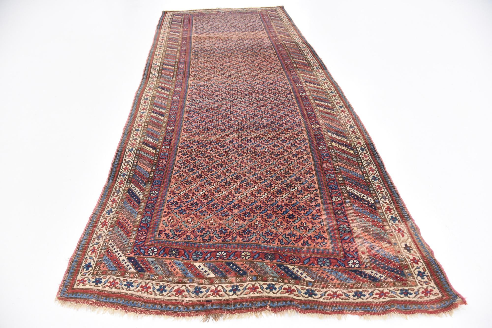 4' 5 x 10' 10 Hand Knotted Malayer Persian Wool Runner Rug