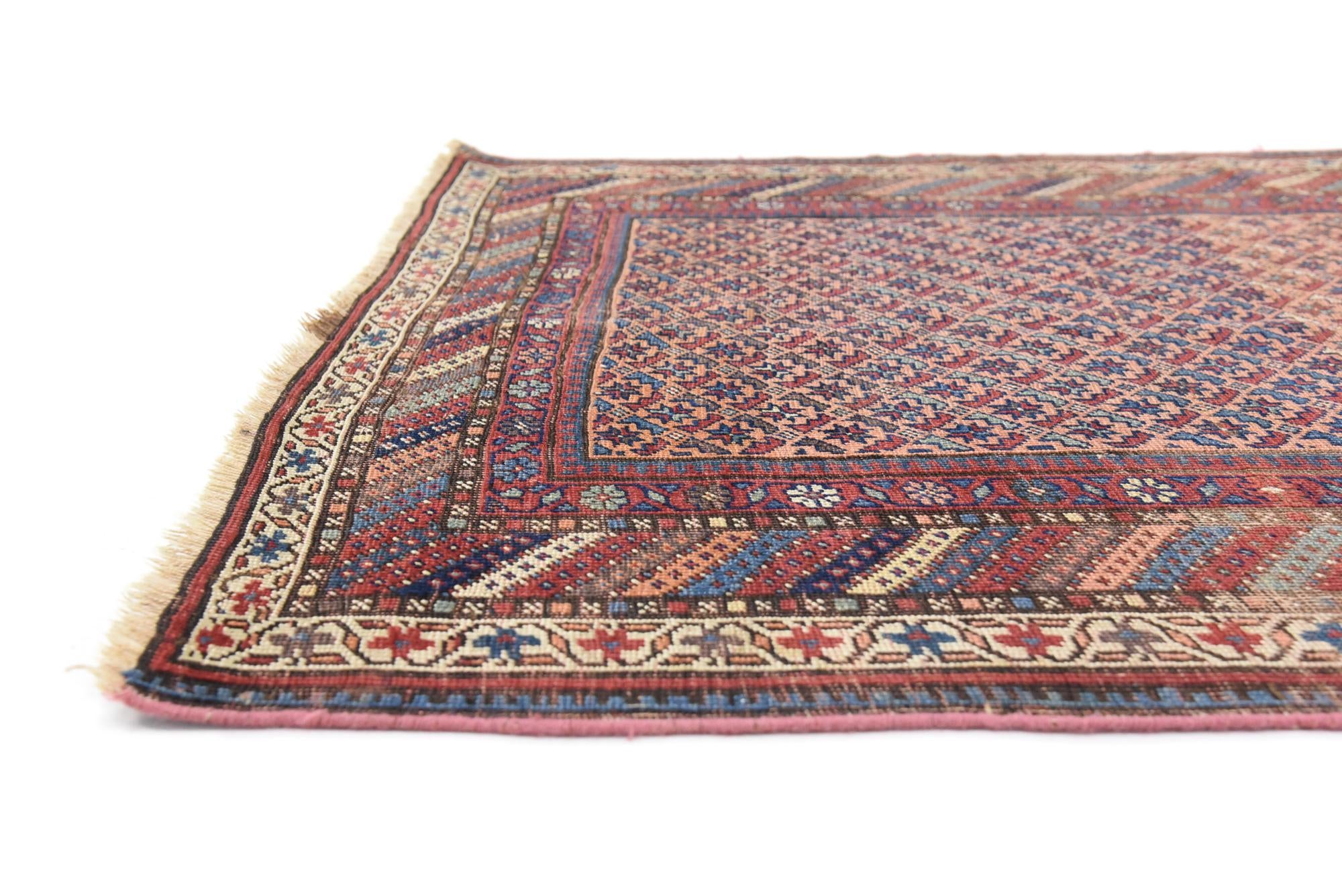 4' 5 x 10' 10 Hand Knotted Malayer Persian Wool Runner Rug