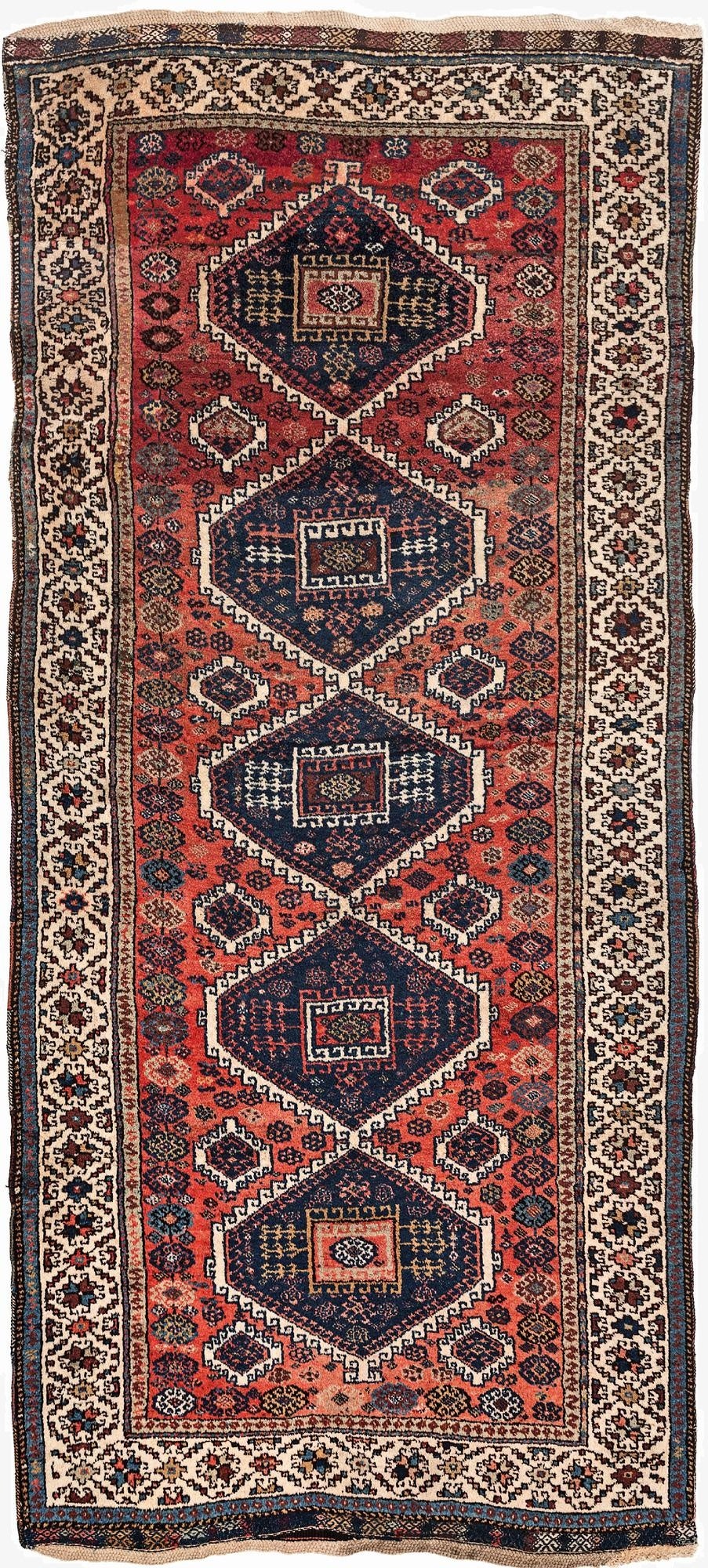 4' 4 x 9' 9  Hand Knotted Malayer Oriental Wool Runner Rug