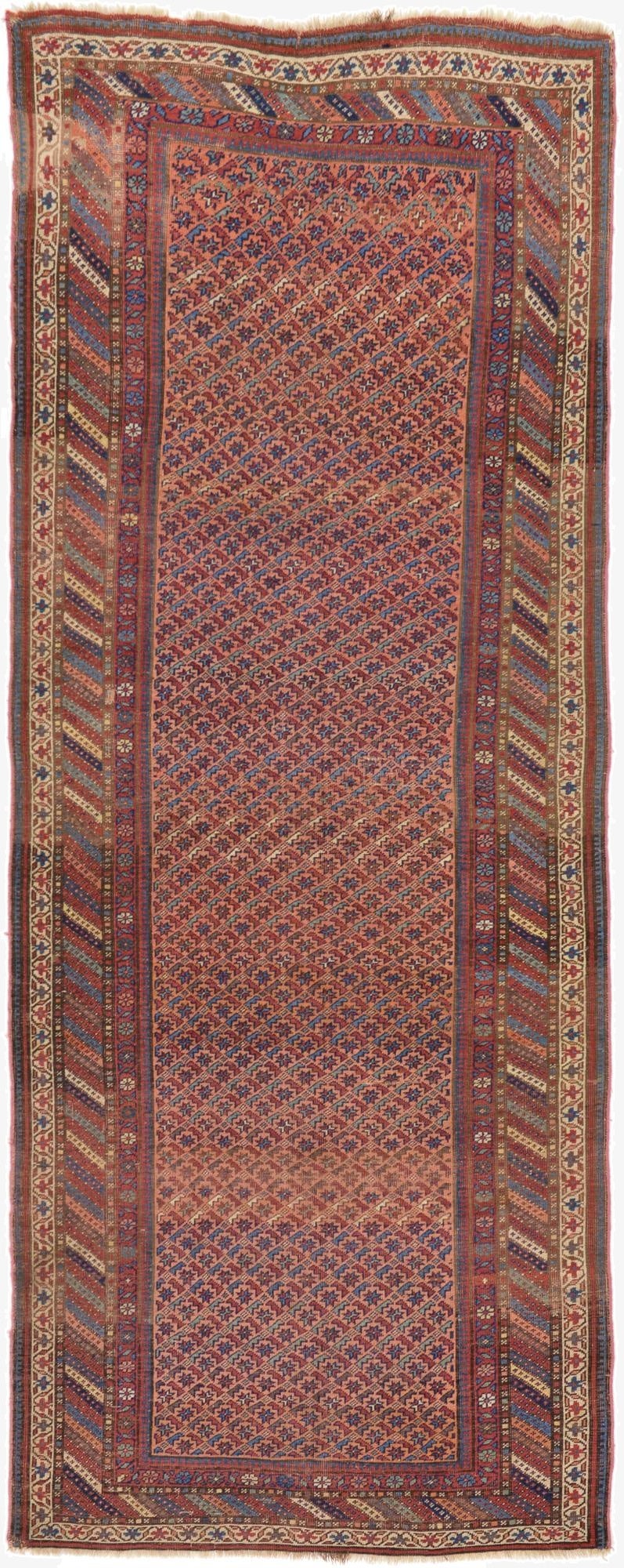 4' 5 x 10' 10  Hand Knotted Malayer Persian Wool Runner Rug
