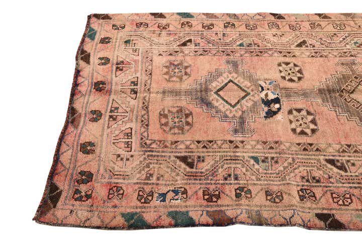 4' 3 x 8' 4 Hand Knotted Meshkin Persian Wool Runner Rug