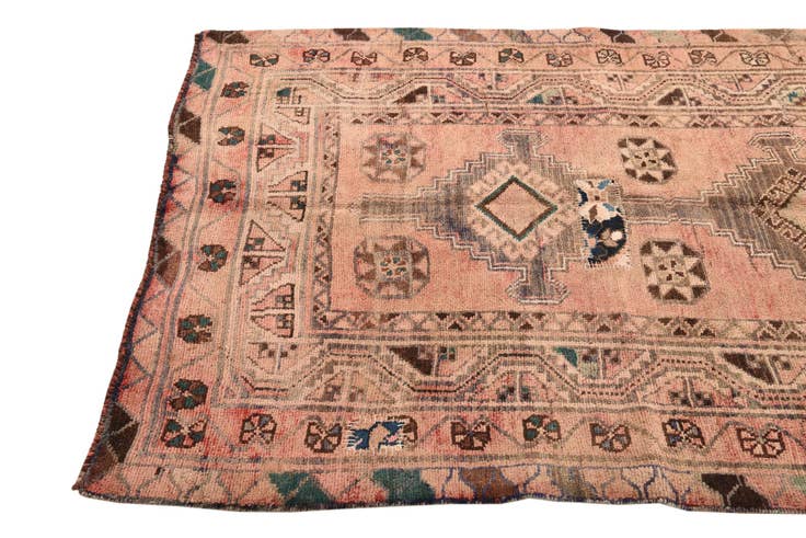 Detail image of 4' 3 x 8' 4 Hand Knotted Meshkin Persian Wool Runner Rug
