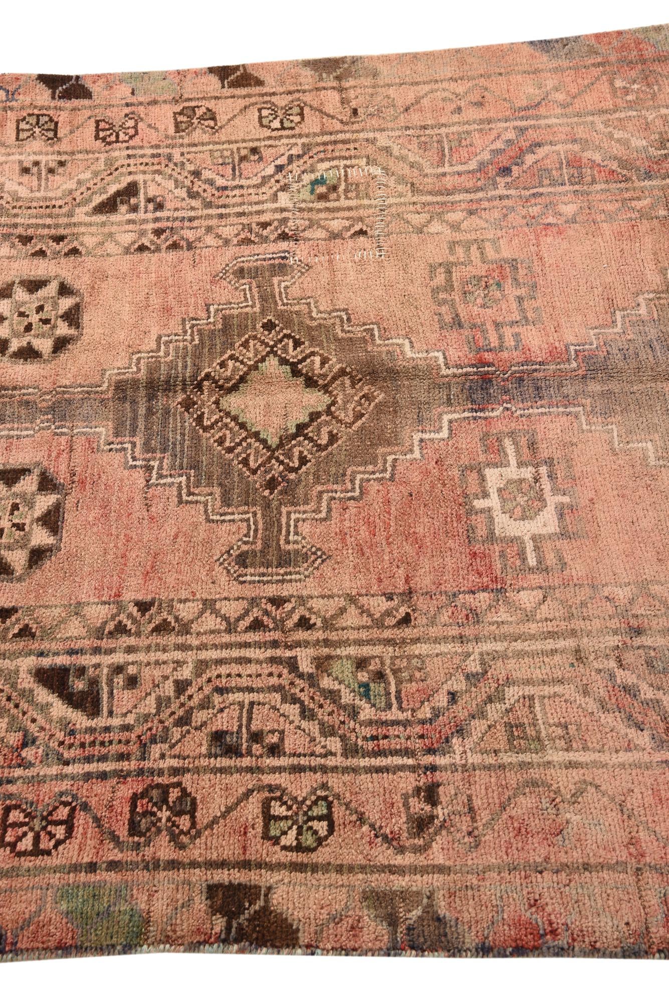 4' 3 x 8' 4 Hand Knotted Meshkin Persian Wool Runner Rug