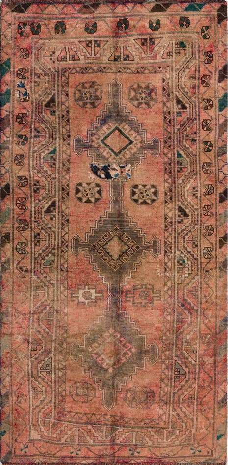 Detail image of 4' 3 x 8' 4 Hand Knotted Meshkin Persian Wool Runner Rug