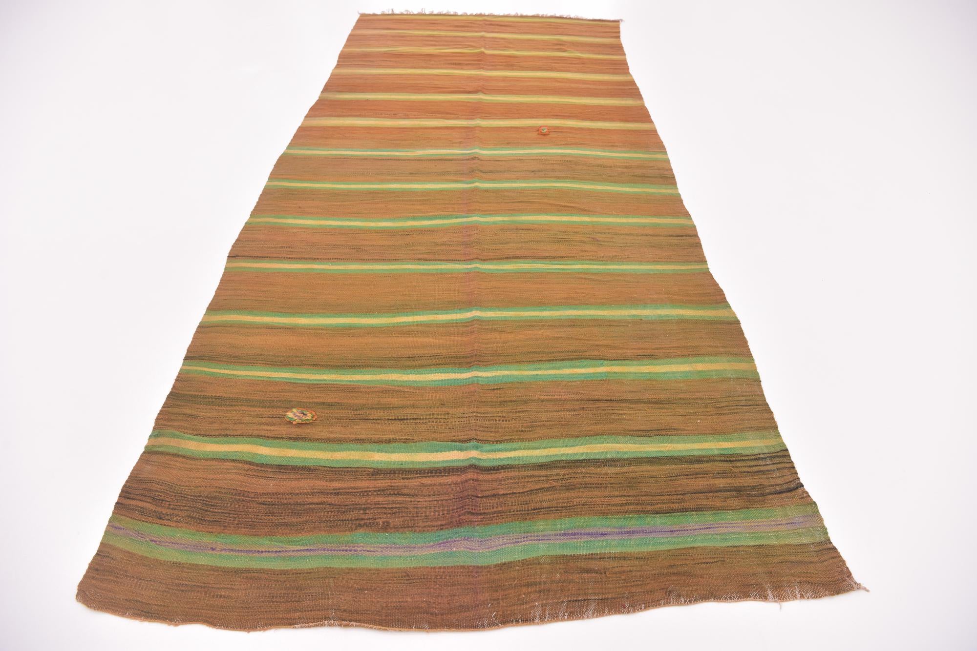 5' 3 x 11' 2 Hand Knotted Moroccan Wool Runner Rug