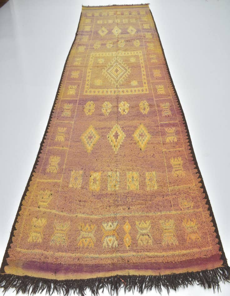 Detail image of 6' 3 x 15' 3 Hand Knotted Moroccan Wool Runner Rug