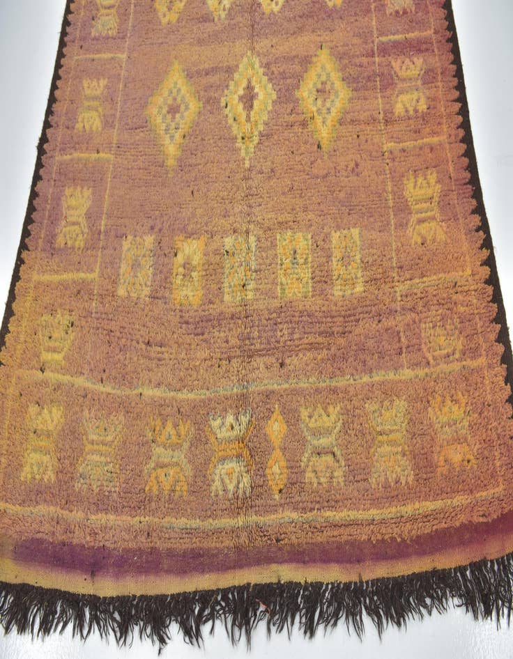 Detail image of 6' 3 x 15' 3 Hand Knotted Moroccan Wool Runner Rug