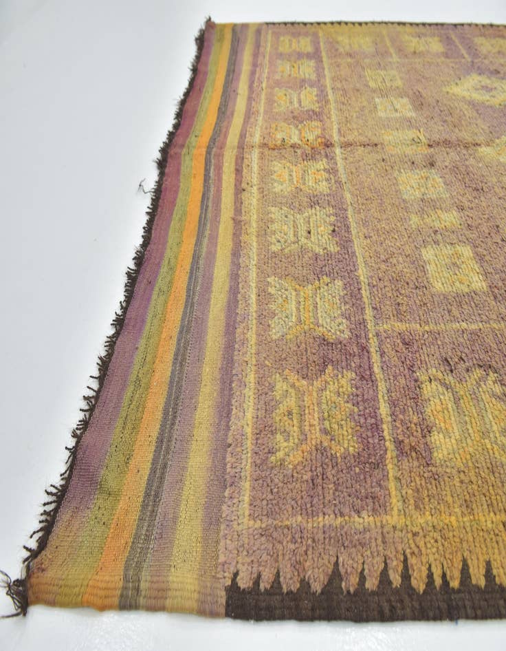 Detail image of 6' 3 x 15' 3 Hand Knotted Moroccan Wool Runner Rug