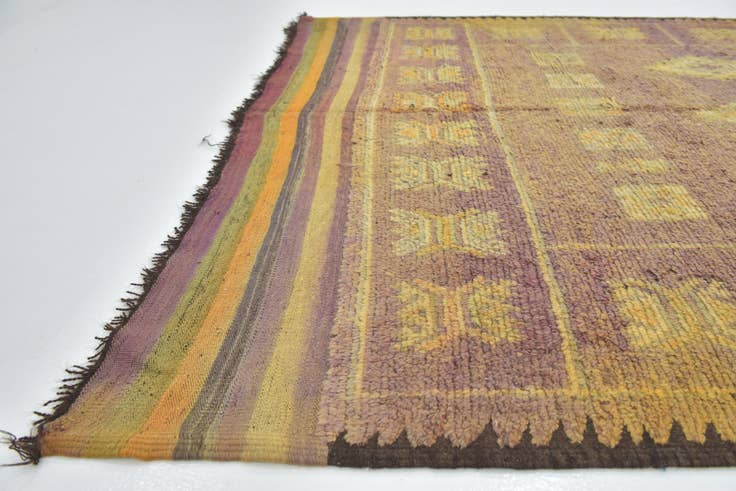 Detail image of 6' 3 x 15' 3 Hand Knotted Moroccan Wool Runner Rug