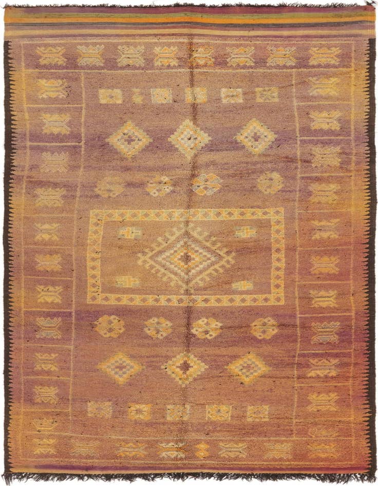 Detail image of 6' 3 x 15' 3 Hand Knotted Moroccan Wool Runner Rug