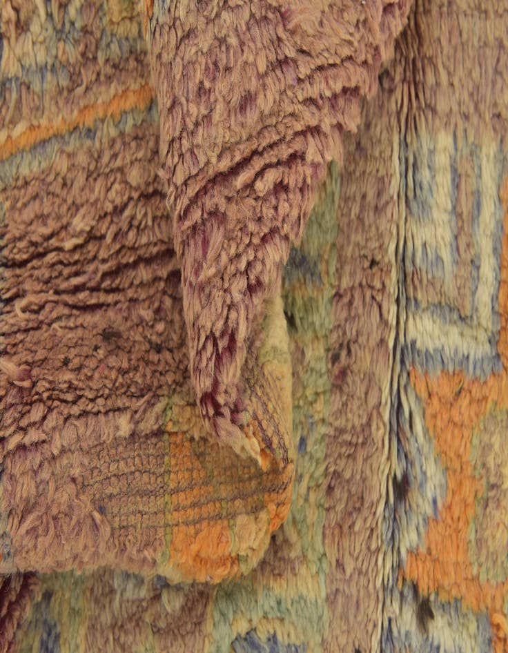 Detail image of 6' 4 x 15' 9  Hand Knotted Moroccan Wool Runner Rug