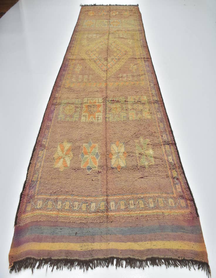 Detail image of 6' 4 x 15' 9  Hand Knotted Moroccan Wool Runner Rug