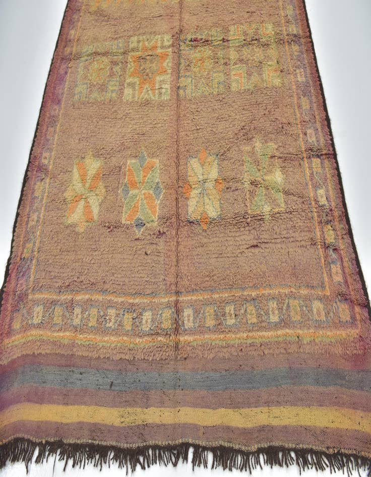 Detail image of 6' 4 x 15' 9  Hand Knotted Moroccan Wool Runner Rug